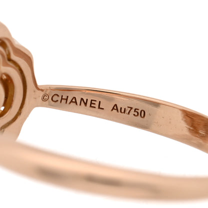 Chanel 18K Rose Gold Diamond Extrait de Camelia Ring 54 6.75 4 of 4