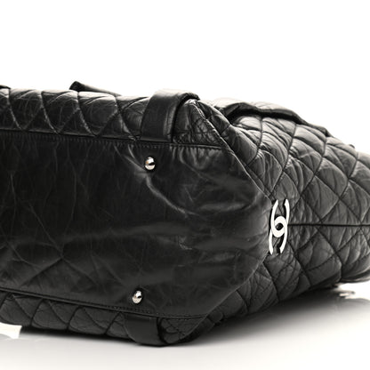 Chanel Distressed Lambskin Vintage Ligne Lady Braid Tote Black 9 of 9