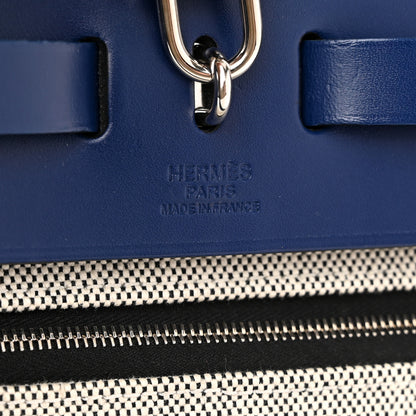 Hermes Toile H Berline Vache Hunter Herbag Zip PM 31 Bleu Encre Black 7 of 12