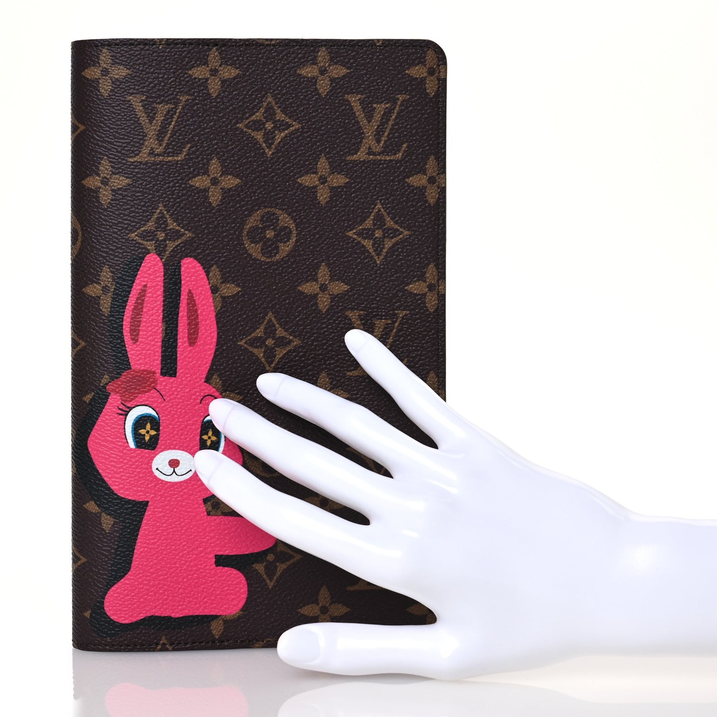 LV X SY Monogram Rabbit Emily Notebook Cover MM Pink