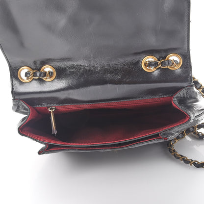 Chanel Glazed Calfskin Quilted Medium Bubble CC Flap Black 6 of 10