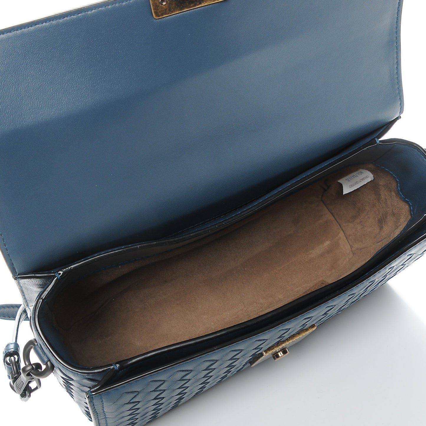 Nappa Intrecciato Small Messenger Denim