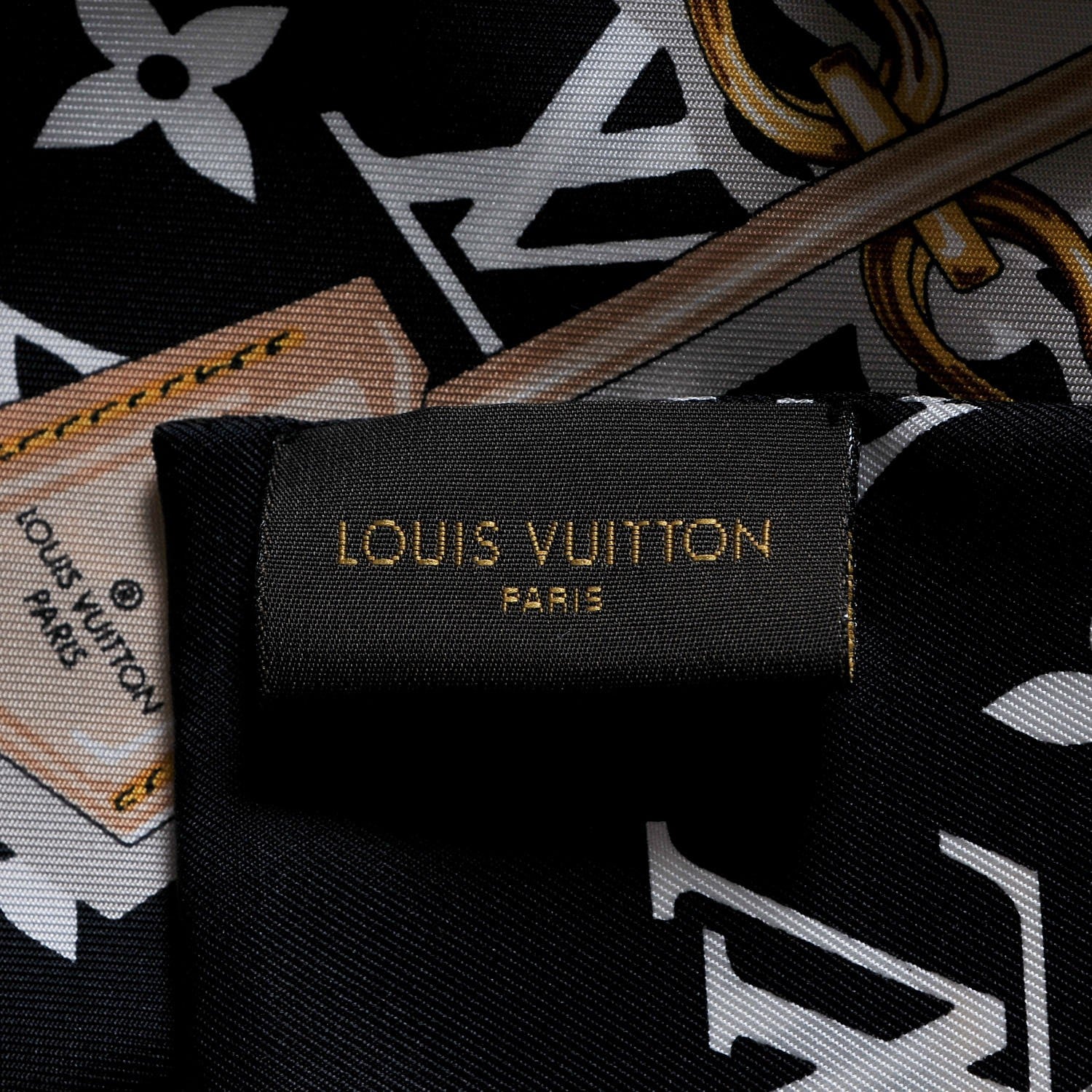 Louis Vuitton Silk Monogram Confidential Bandeau Black 3 of 4