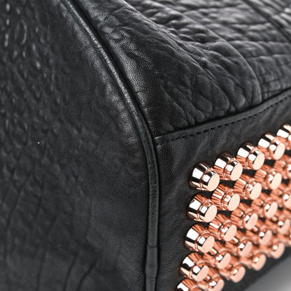 Alexander Wang Pebbled Lambskin Rocco Black Rose Gold Hardware 8 of 14