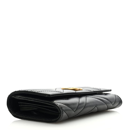 Gucci Calfskin Matelasse GG Marmont Continental Wallet Black 4 of 6