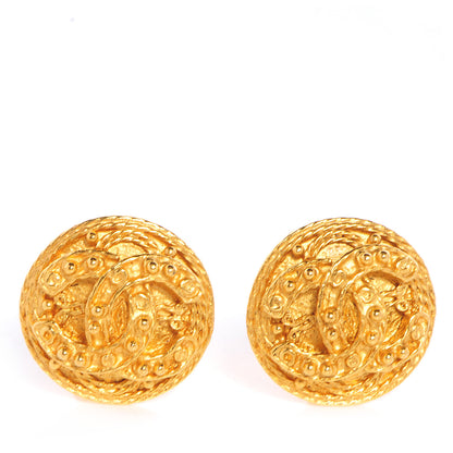Chanel CC Clip On Earrings Gold 1 of 4