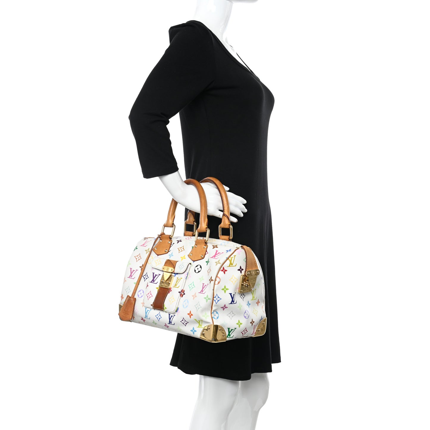 Monogram Multicolor Speedy 30 White