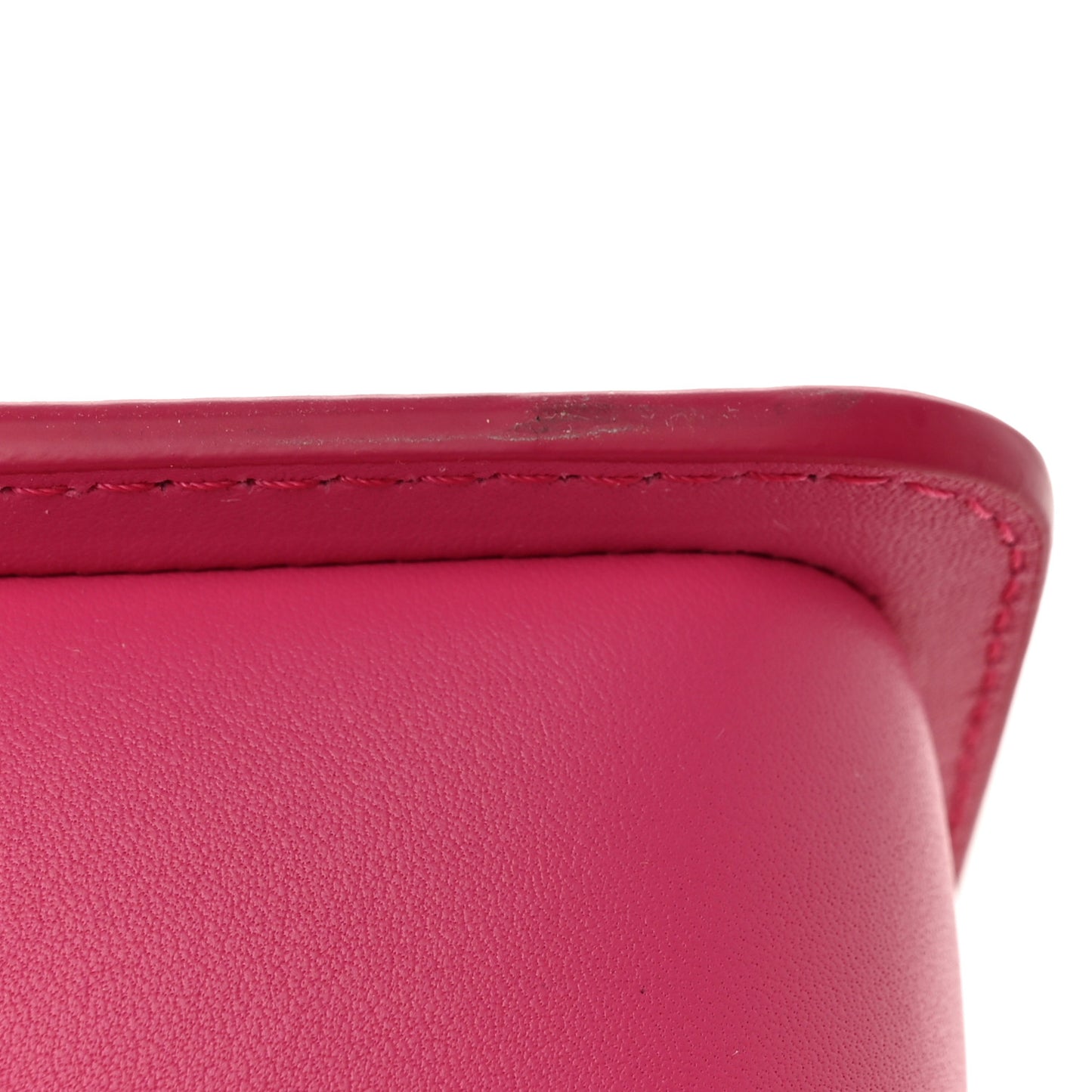 Calfskin Nanogram Embossed Lexington Pouch Rose