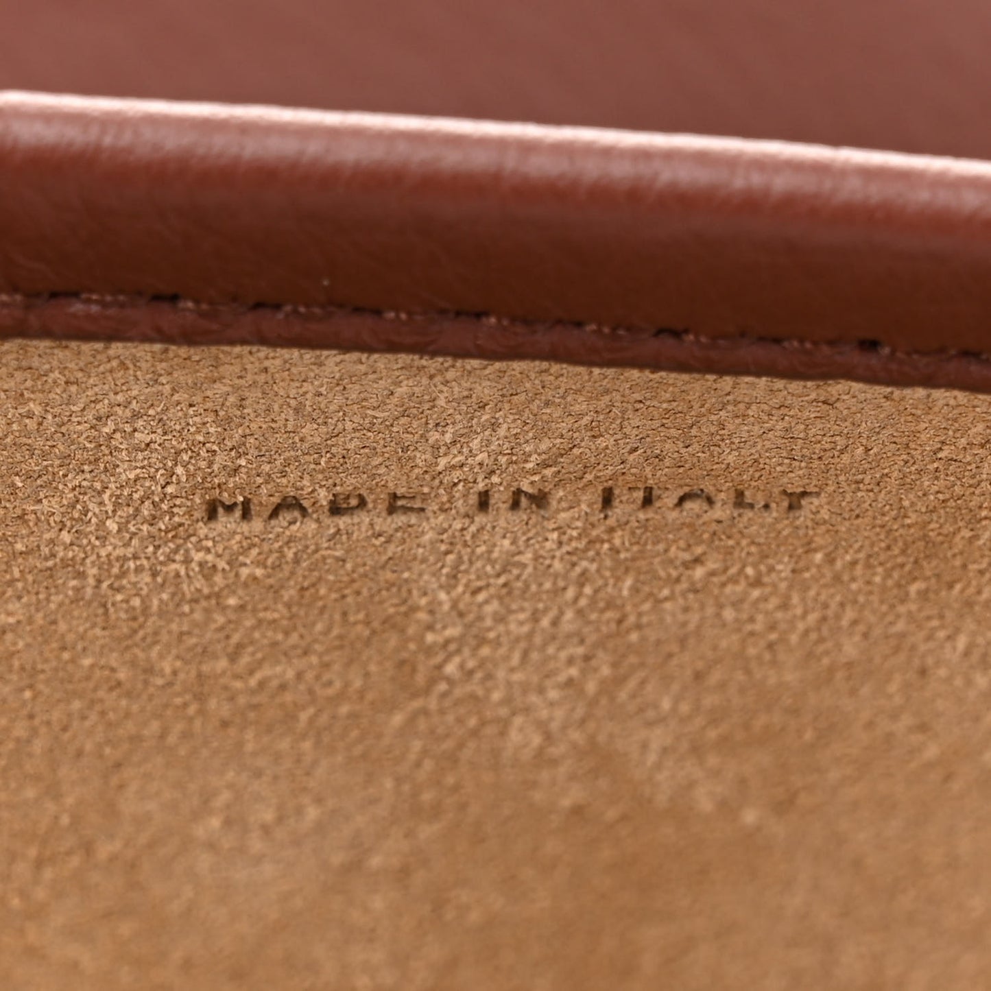 Grained Calfskin Medium N/S Park Tote Burnt Wood