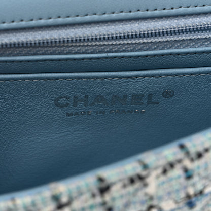 Chanel Tweed Braid Mini Flap Blue White Navy 6 of 13