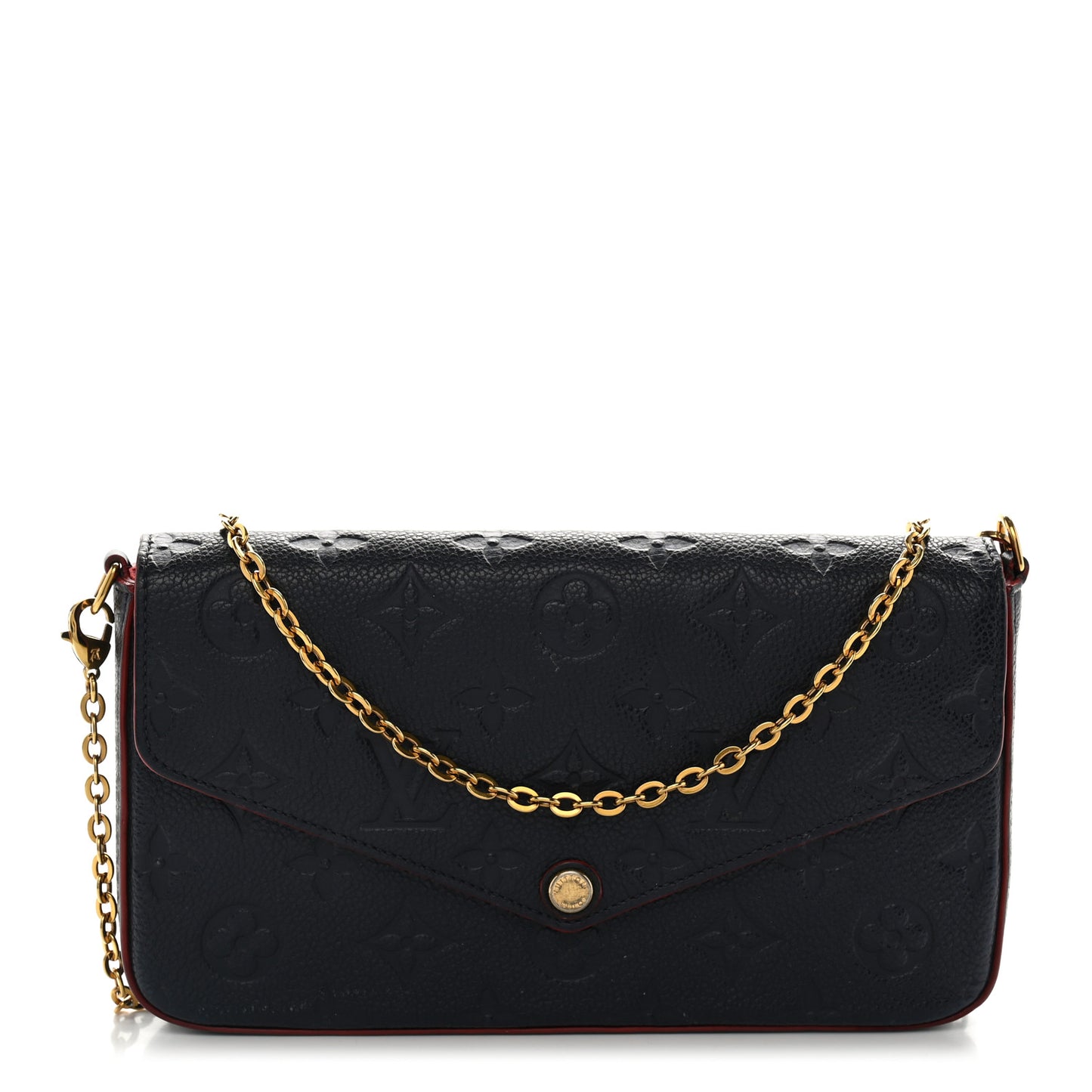 Empreinte Pochette Felicie Chain Wallet Marine Rouge