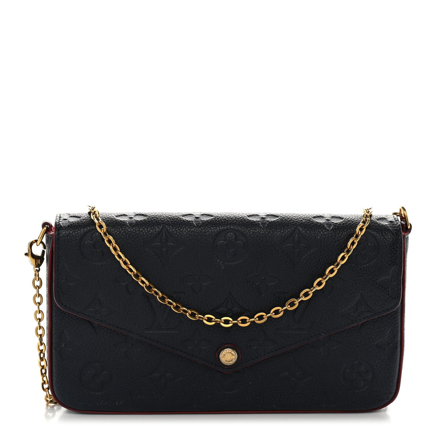 Louis Vuitton Empreinte Pochette Felicie Chain Wallet Marine Rouge 1 of 13