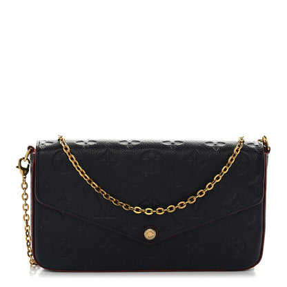 Louis Vuitton Empreinte Pochette Felicie Chain Wallet Marine Rouge 1 of 13