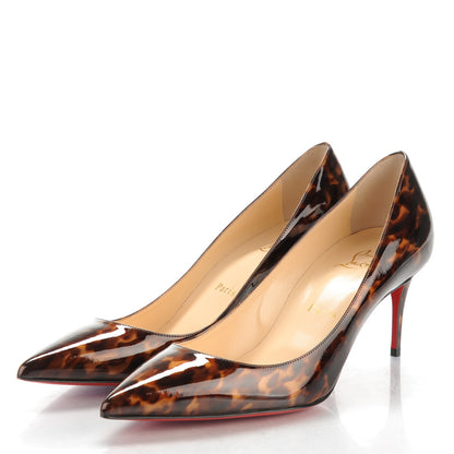 Christian Louboutin Patent Tartaruga Decollete 554 70 Pumps 37.5 Testa Di Moro 3 of 7