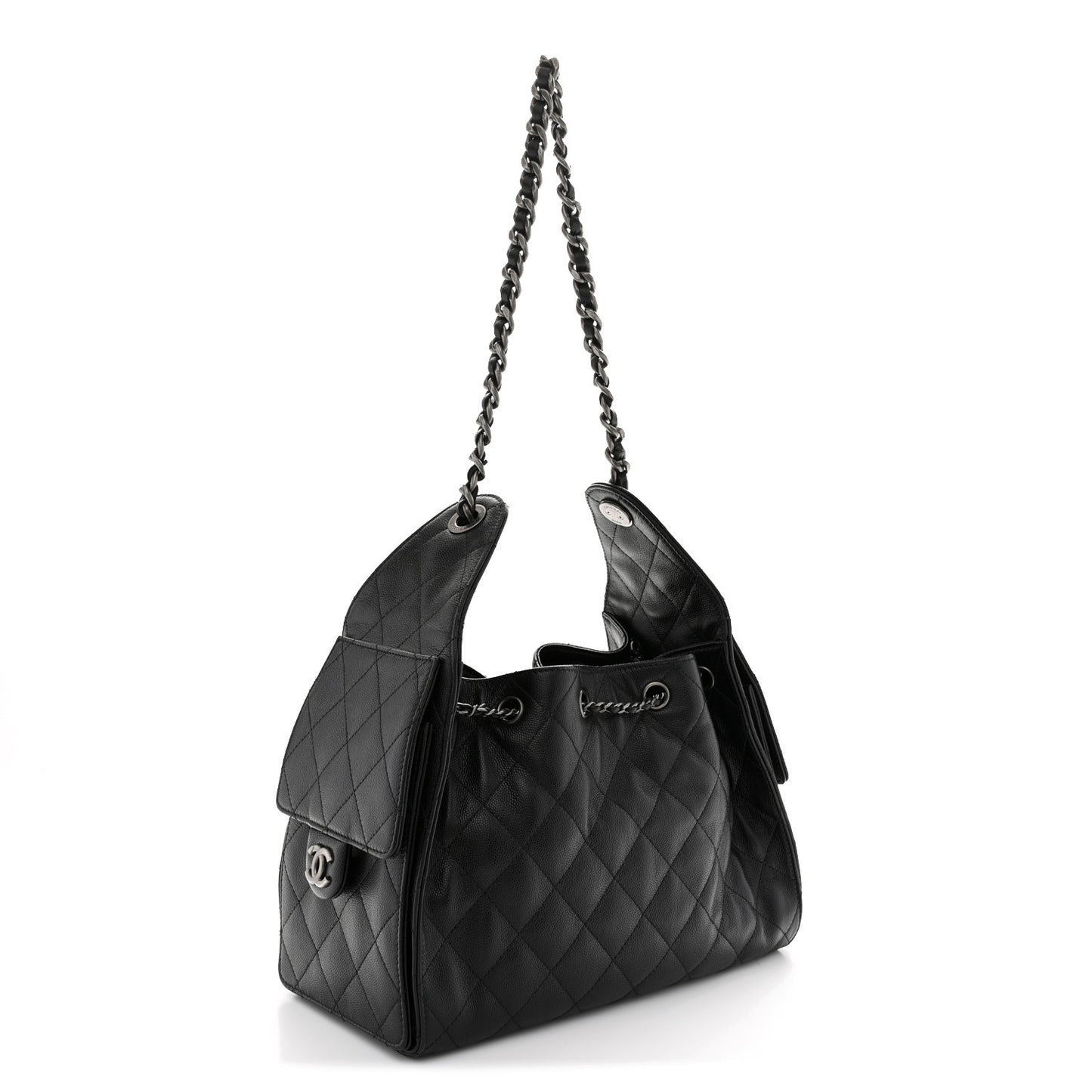 Caviar Quilted Small Chanel 25 Handbag Black