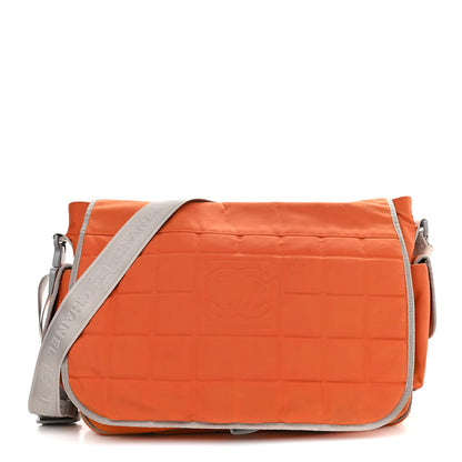 Chanel Nylon Quilted Sport CC Messenger Orange 1 of 15