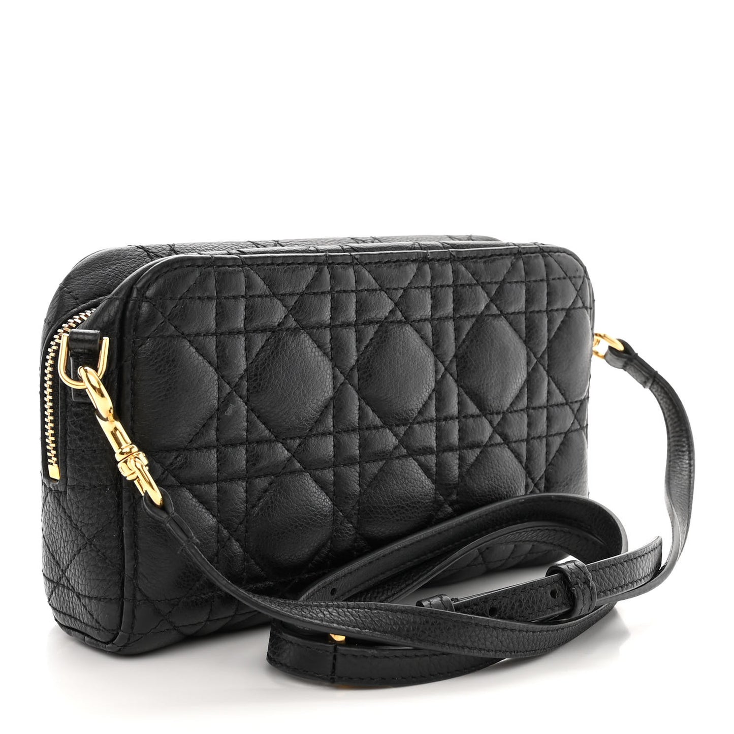 Supple Calfskin Caro Double Pouch Black