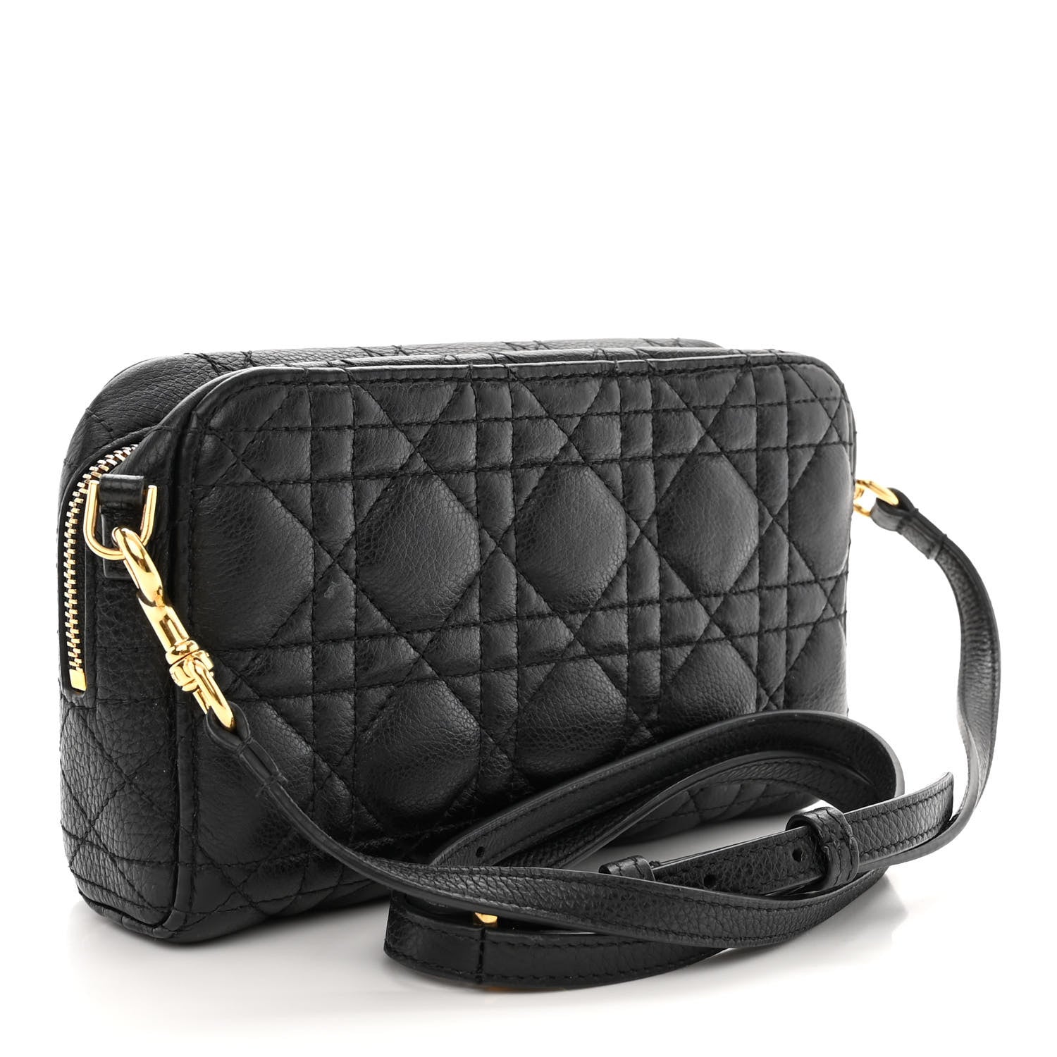 Christian Dior Supple Calfskin Caro Double Pouch Black 3 of 14