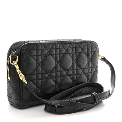 Christian Dior Supple Calfskin Caro Double Pouch Black 3 of 14