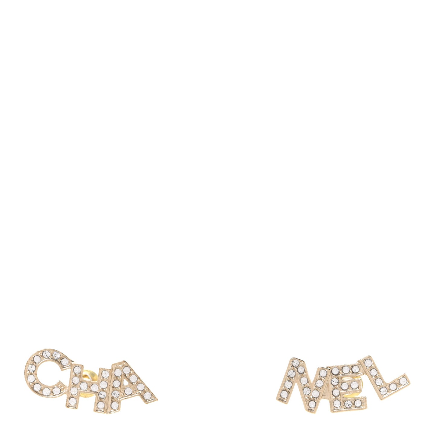 Crystal Pearl Signature Stud Earrings Gold