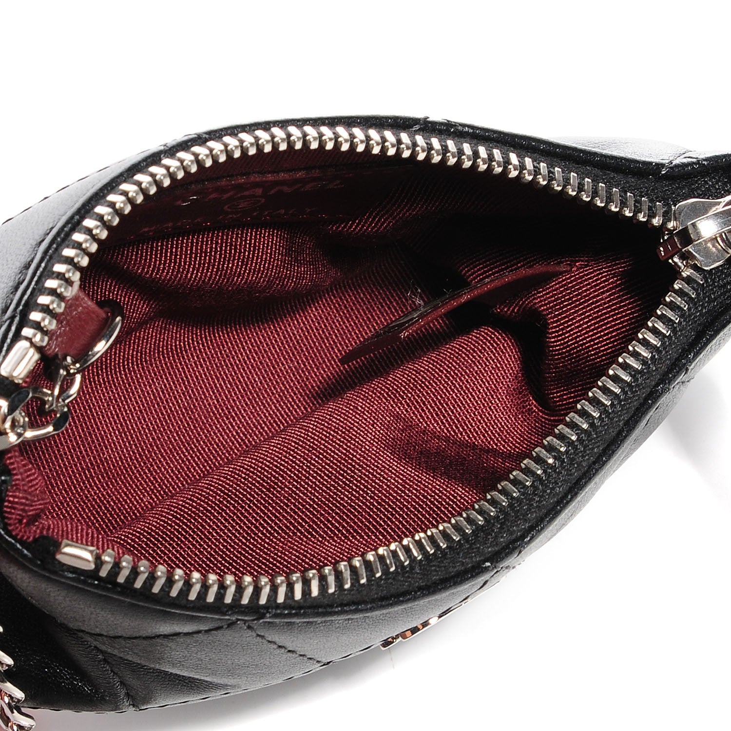 Chanel Lambskin Quilted Key Holder Case Black 5 of 8