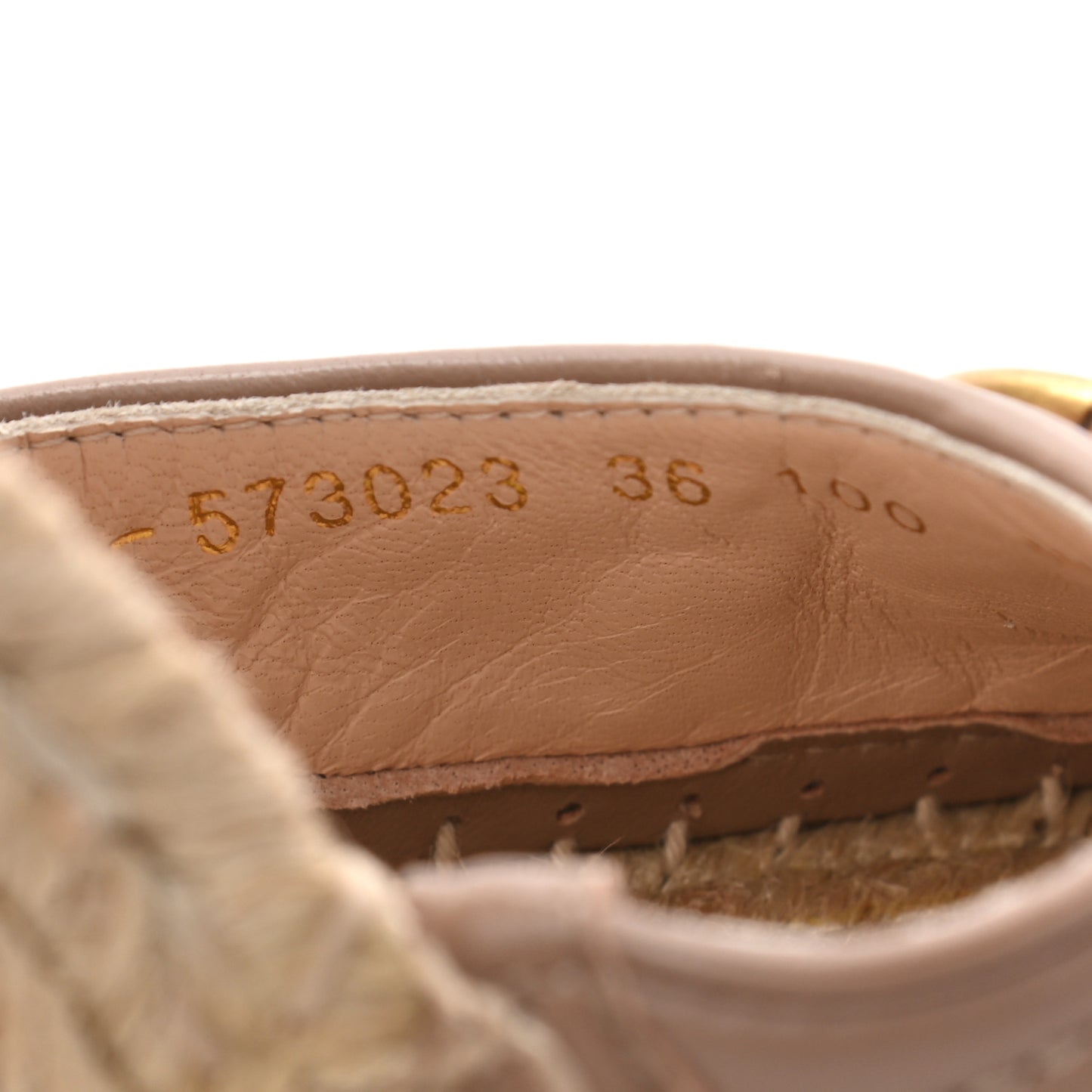Nappa Matelasse GG Marmont Ankle Wrap Platform 35/120mm Espadrille Wedges 36 Porcelain Rose