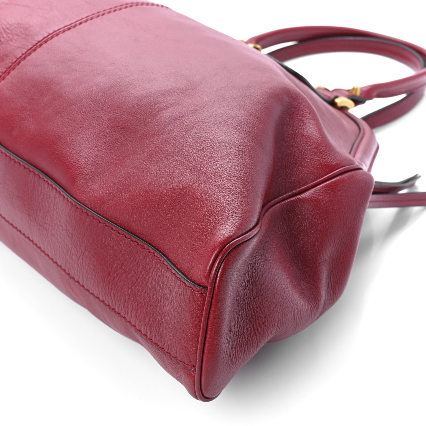 Calfskin Large Re(Belle) Top Handle Bag Red