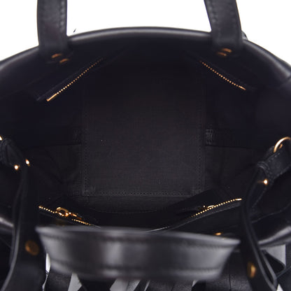 Balenciaga Calfskin XS Fringe Laundry Cabas Black 5 of 6