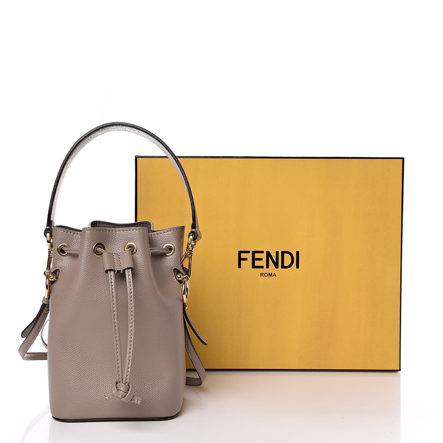 Vitello Cruise F is Fendi Mini Mon Tresor Bucket Bag Tortora