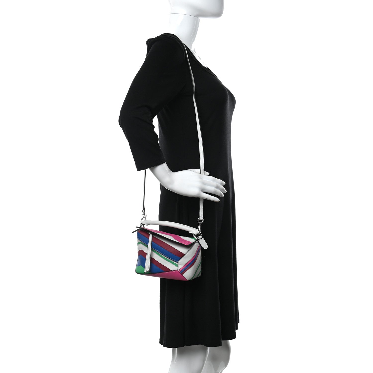 Loewe Calfskin Mini Puzzle Edge Bag Grey Multicolor 2 of 9