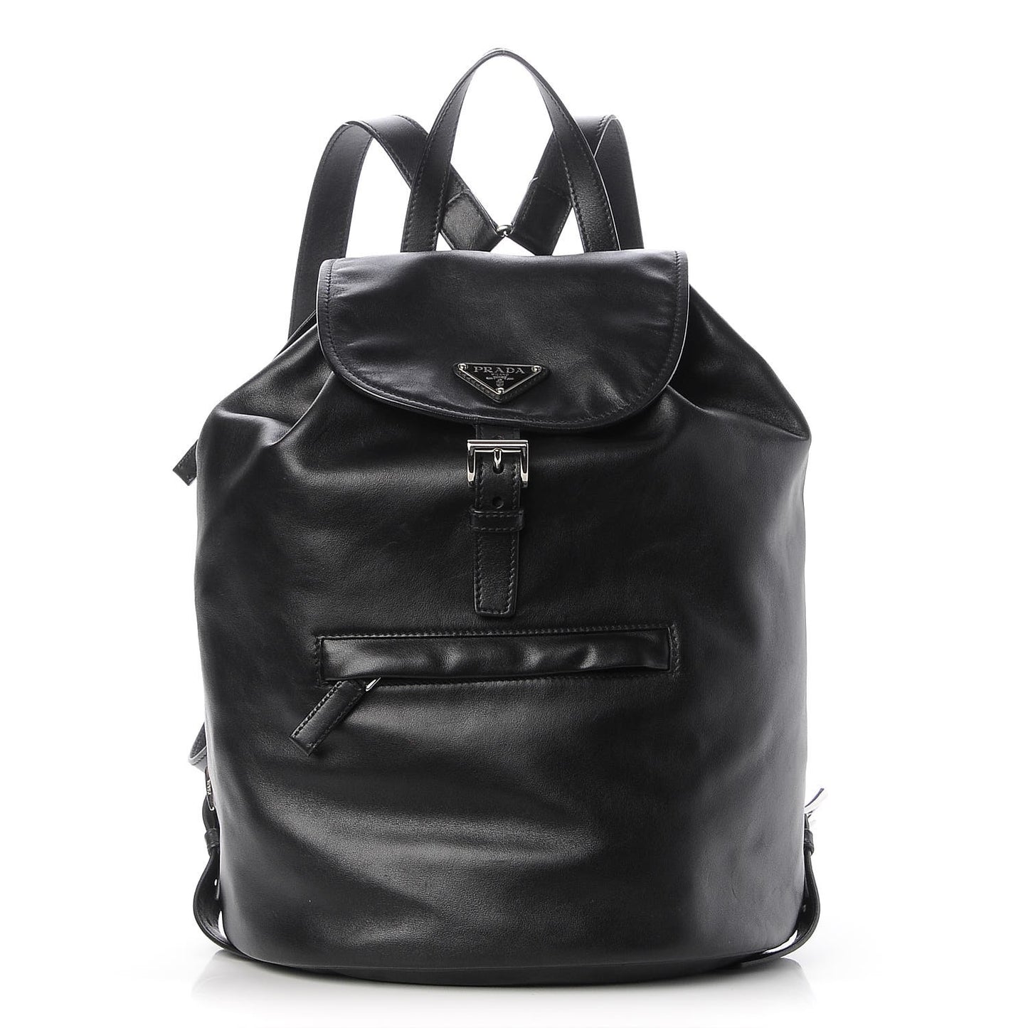 Soft Calfskin Cinch Backpack Black