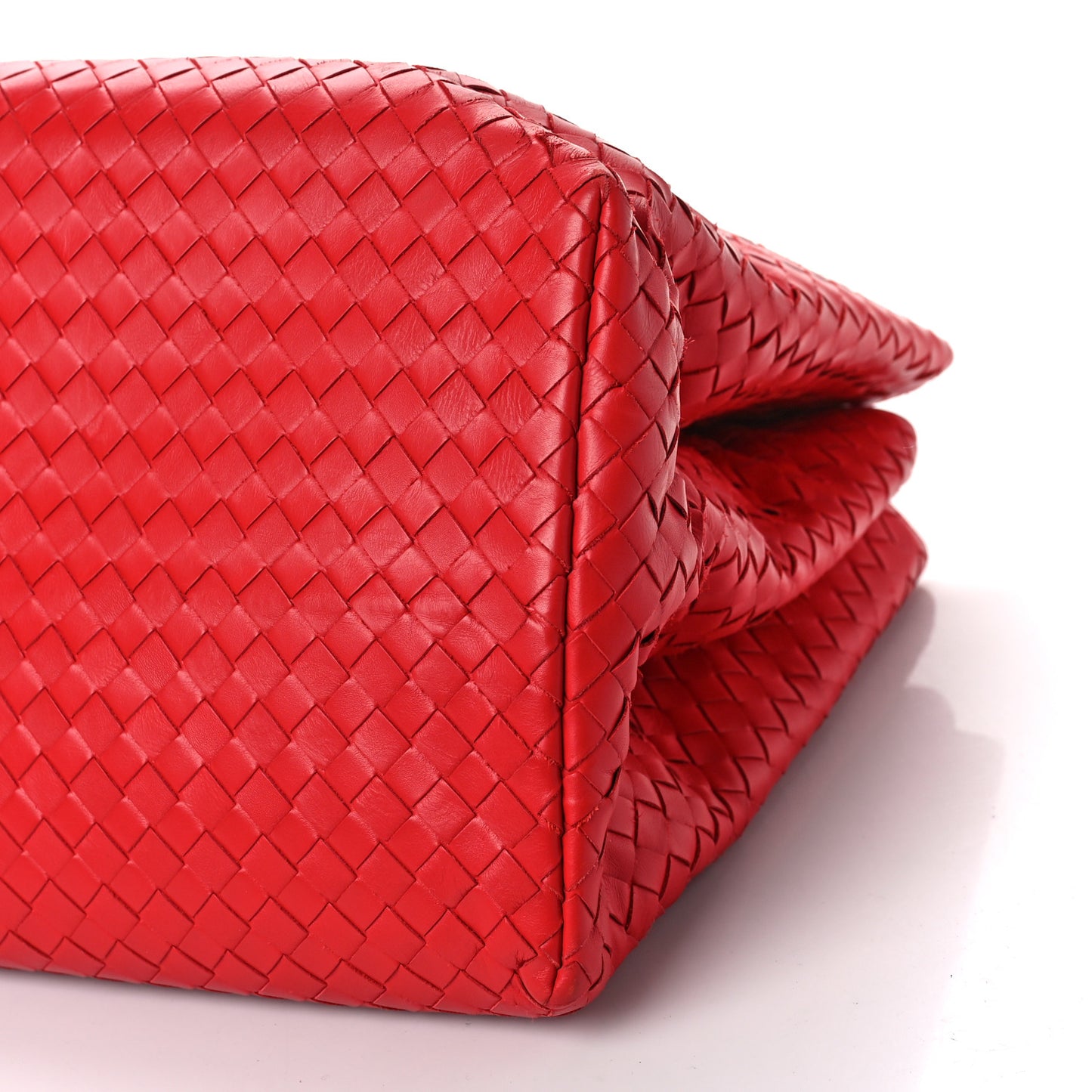 Light Calf Intrecciato Medium Roma Fraise