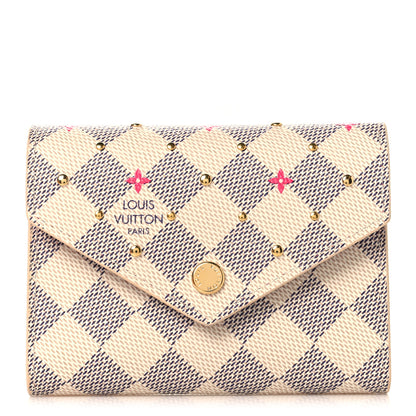 Louis Vuitton Damier Azur Studded Victorine Wallet 1 of 8