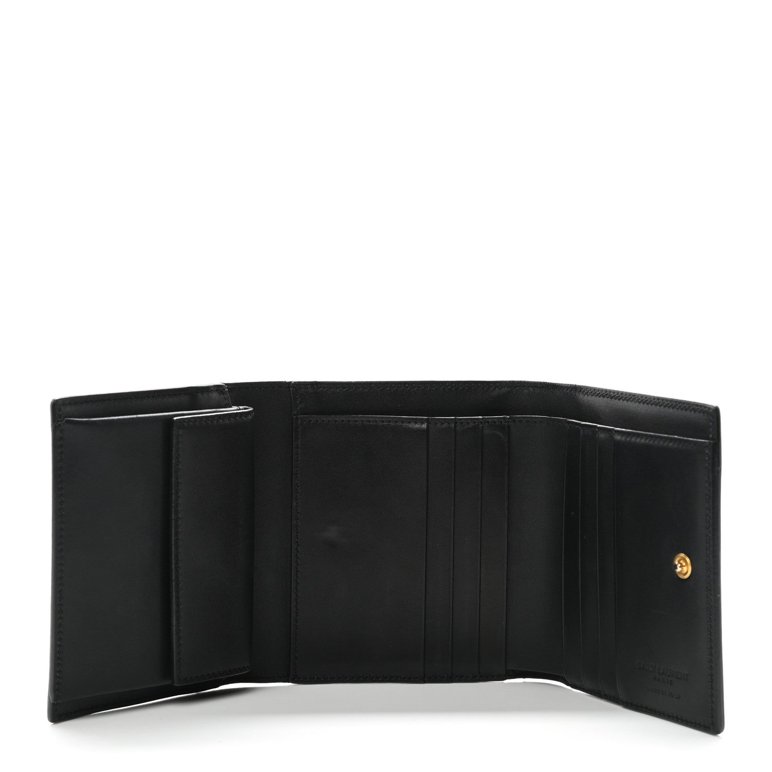 Saint Laurent Smooth Calfskin Compact Wallet Black 5 of 17