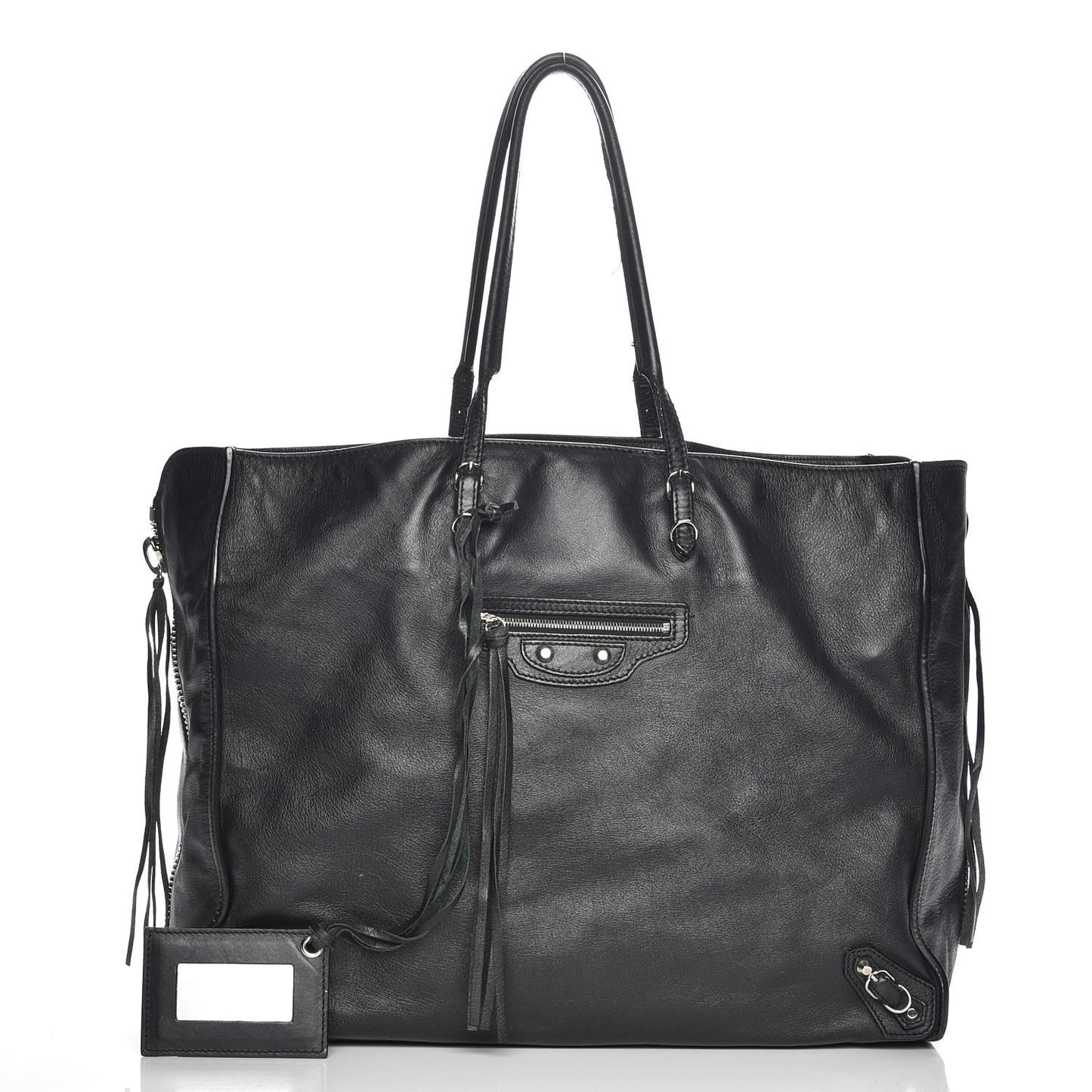 Supple Calfskin Papier A4 Tote Black