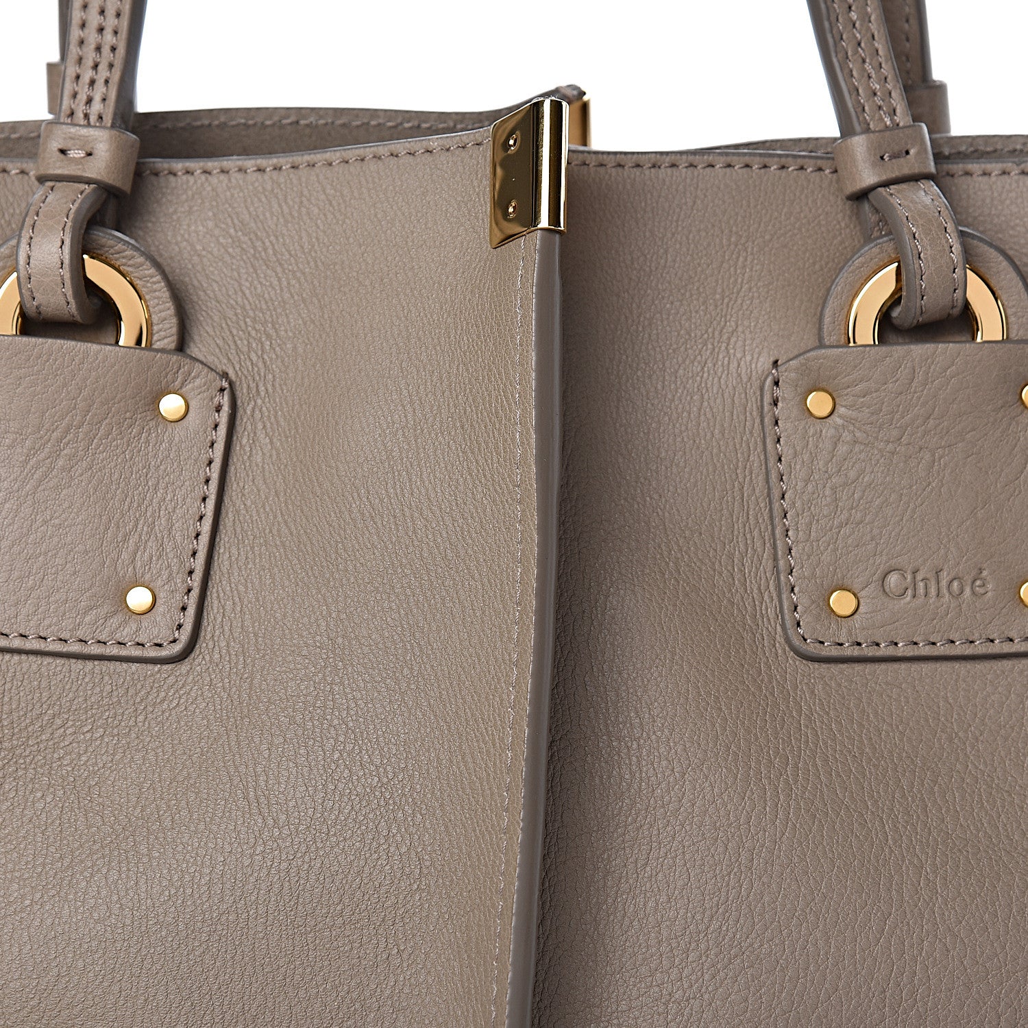 Chloe Smooth Calfskin Medium Vick Tote Motty Grey 10 of 13