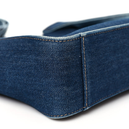 Stella McCartney Eco Alter Denim Perforated Logo Mini Crossbody Orion Blue 8 of 9