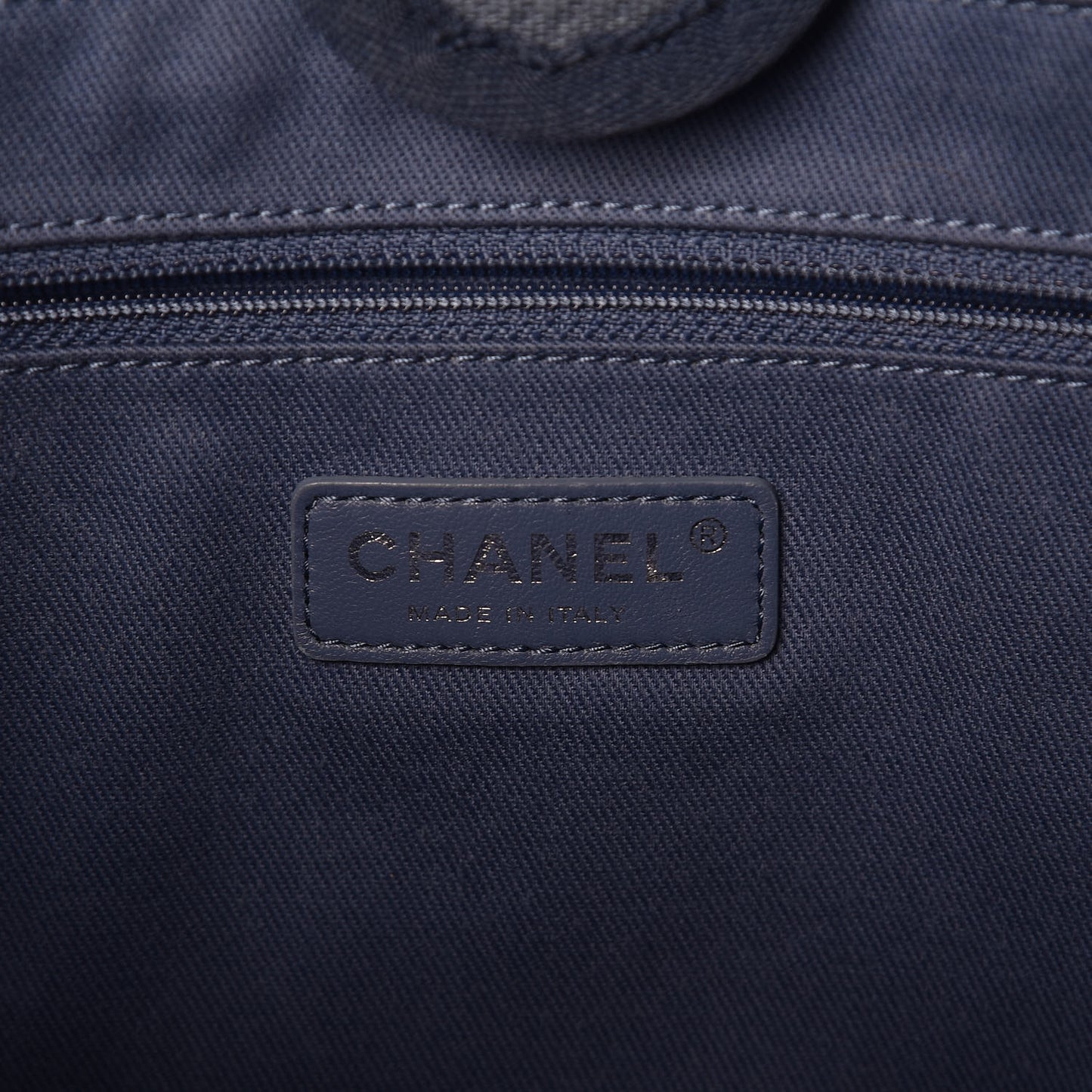 Canvas Small Deauville Tote Denim Blue