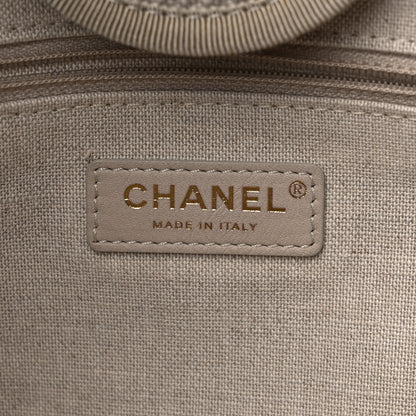 Chanel Mixed Fibers Calfskin Medium Deauville Tote Beige 7 of 10