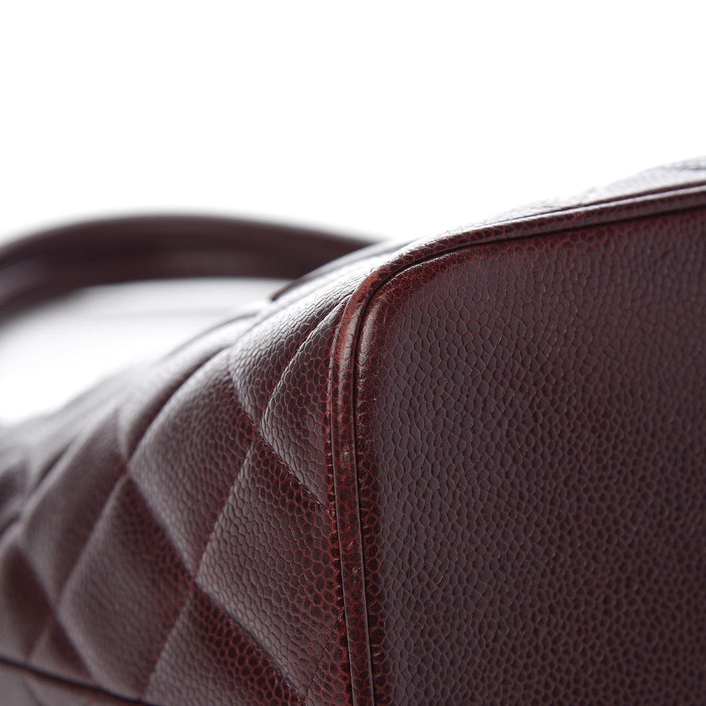 Caviar Quilted Medallion Tote Bordeaux