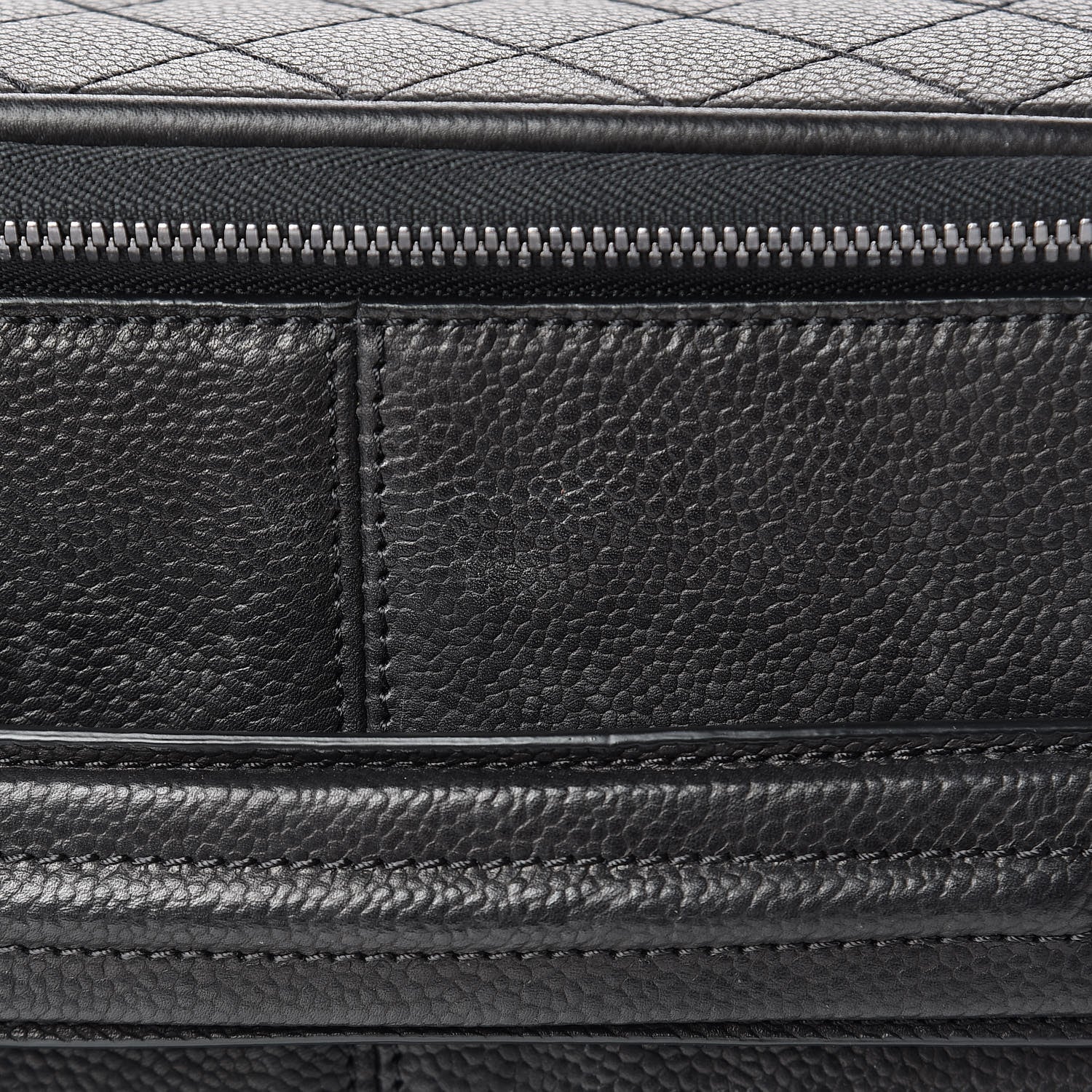 Chanel Caviar Stitched Trolley Rolling Luggage Black 13 of 15