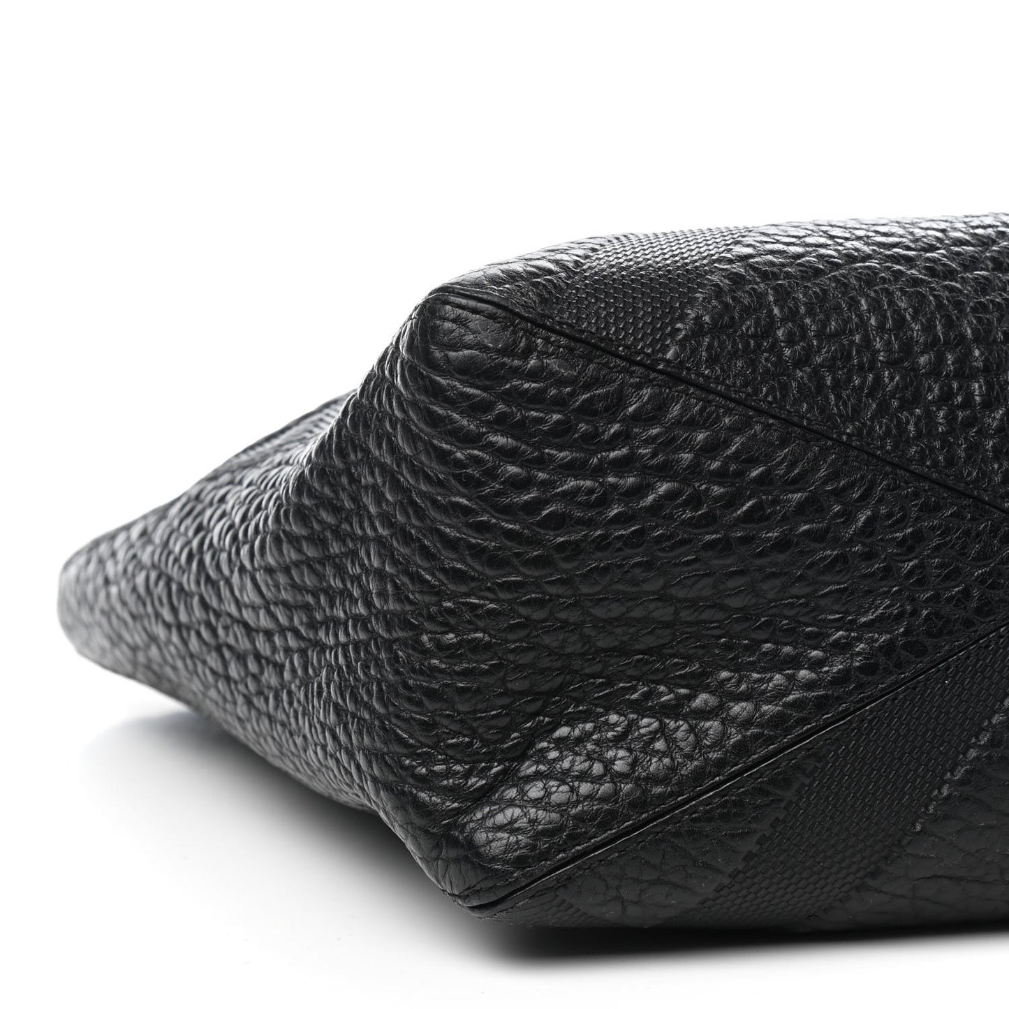 Heritage Grain Check Embossed Medium Dewsbury Tote Black