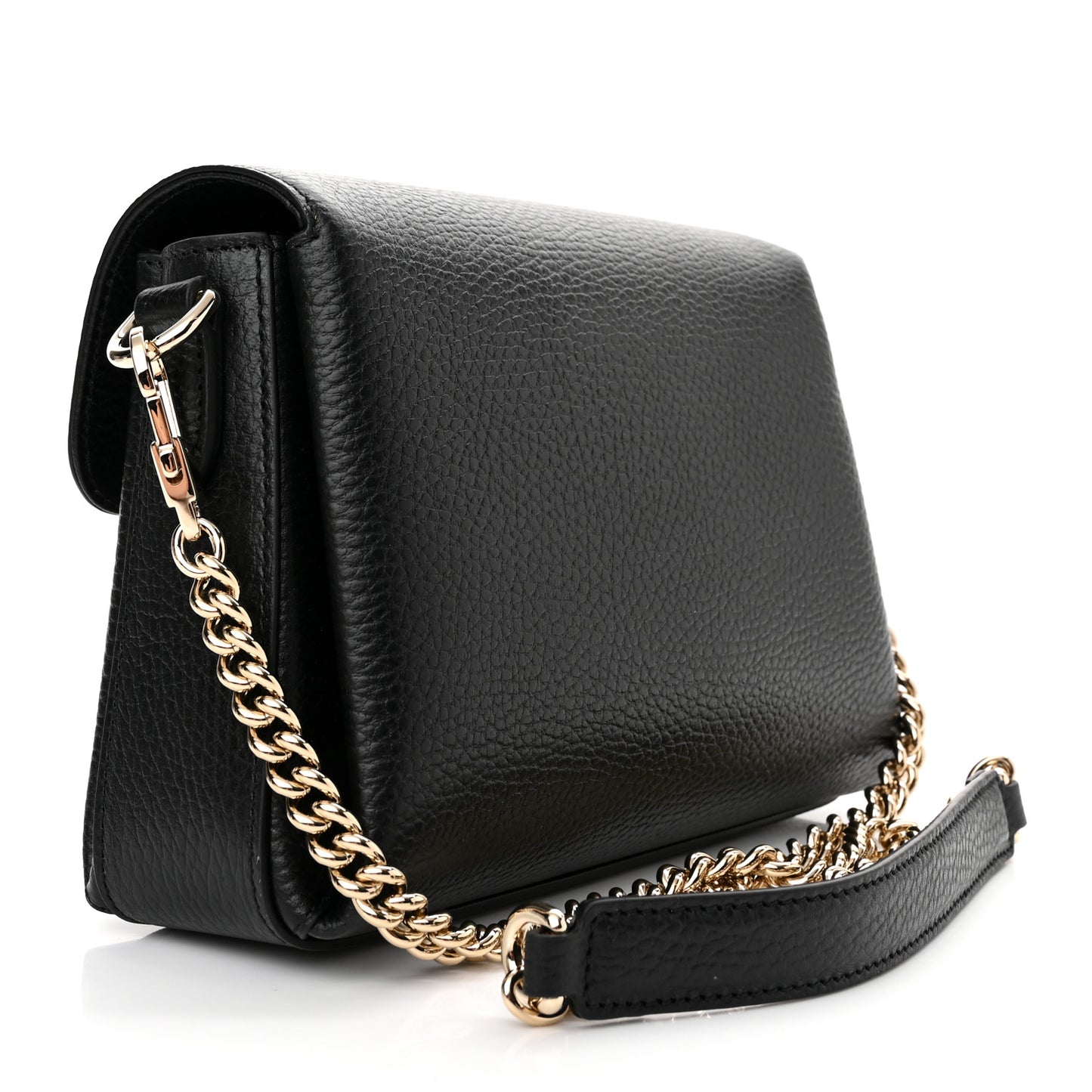 Dollar Calfskin Interlocking G Crossbody Bag Black