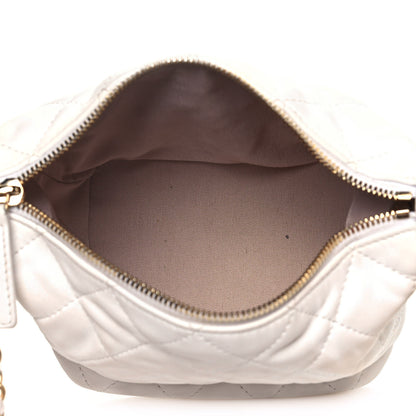 Chanel Lambskin Quilted Small Perfect Meeting Hobo White 5 of 17