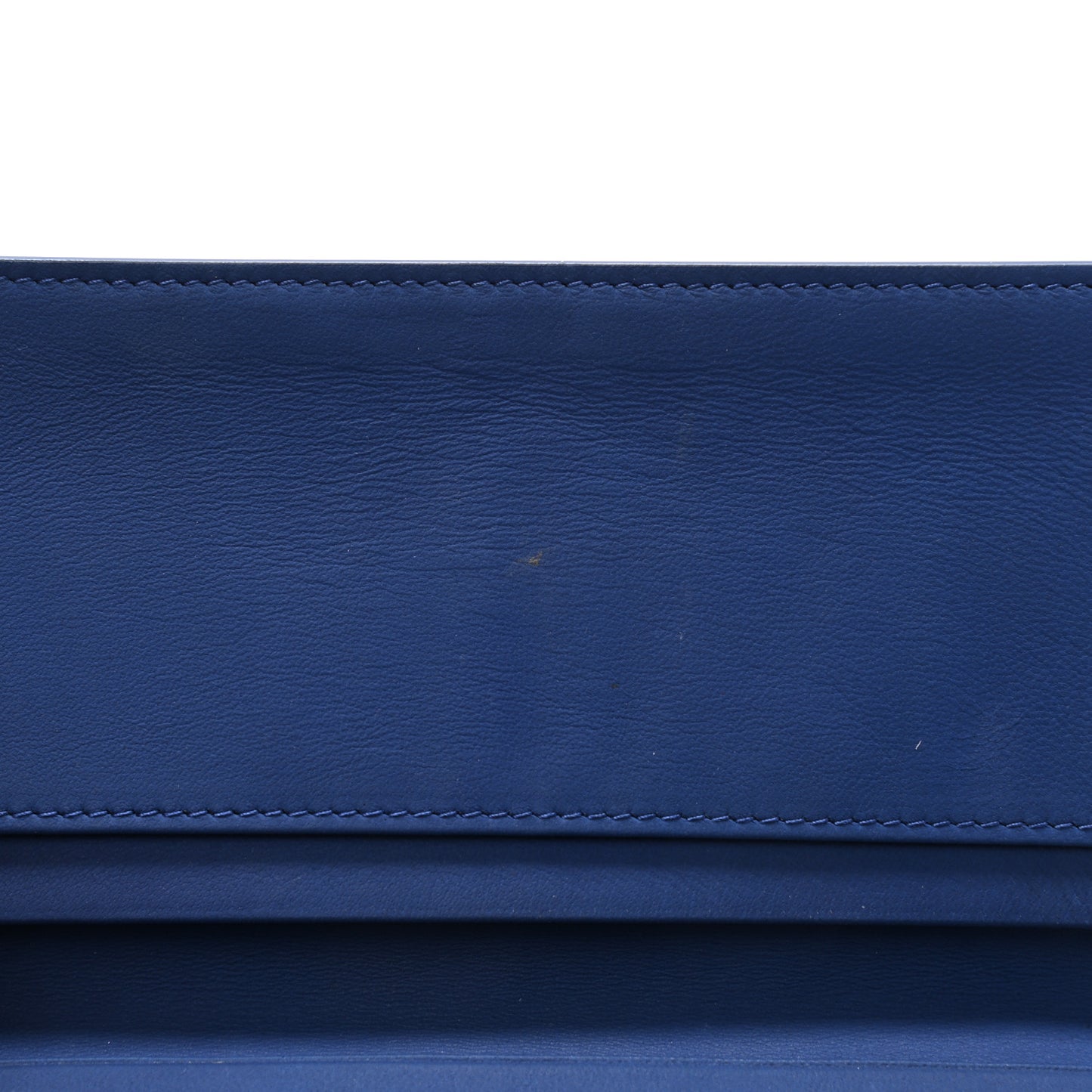 Nappa Intrecciato Continental Flap Wallet Blue