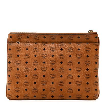 MCM Visetos Medium Crossbody Pouch Cognac 1 of 7