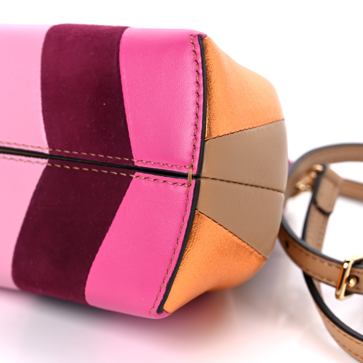 Fendi Nappa Suede Striped Inlay Small Fendi First Multicolor 9 of 9