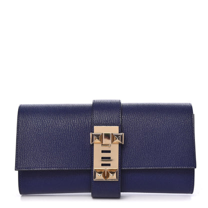 Hermes Chevre Mysore Medor 23 Clutch Bleu Encre 1 of 9
