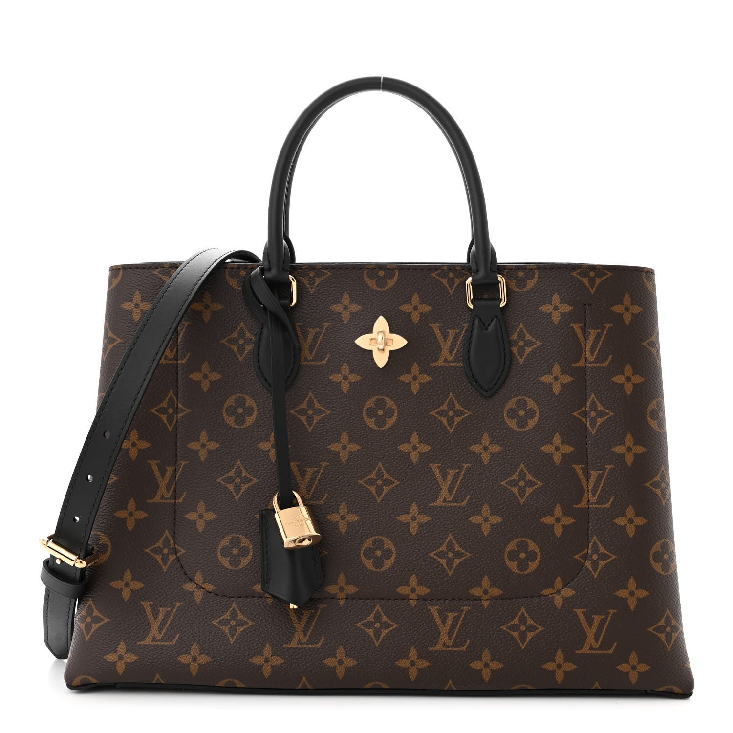 Louis Vuitton Monogram Flower Tote Black 1 of 9