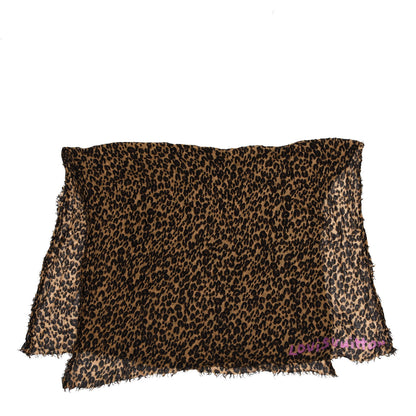 Louis Vuitton Cashmere Silk Leopard Etole Stole Marron 2 of 5